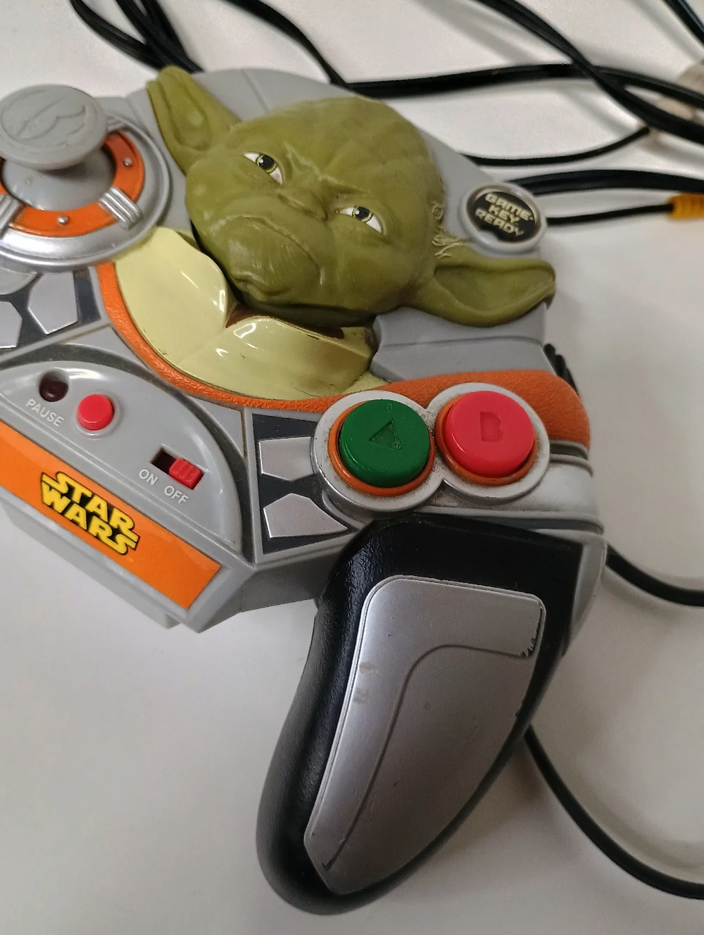 Star Wars Yoda Wired Gamepad in Green, Silver, Black and Orange Accents
